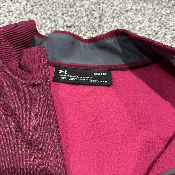 Men’s Under Armour Coldgear Loose Golf 1/4 Quarter Zip Pullover, Medium - Picture 3 of 9